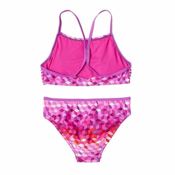 SPEEDO Girls Geometric Design Two Piece Swimsuit - Picture 2 of 2